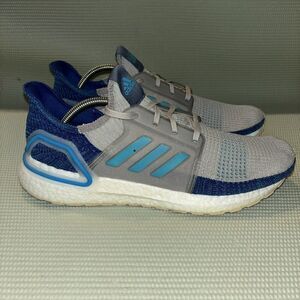 Adidas Ultraboost 19 Athletic Running Shoes Men’s Size 11.5 F35240 Gray Blue